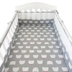 Летние дышащие сетчатые детские постельное белье-бампер, 180*30 см разборные Детские кроватки бампер, Новорожденные детские кроватки защита