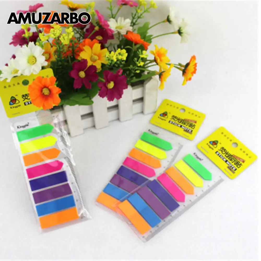 

Neon color pages fluorescent adhesive labels fluorescent color index labels transparent labels banner stickers Post-it note