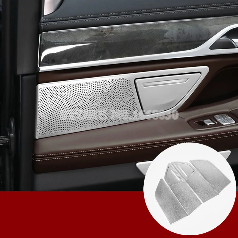 Interior Car Door Speaker Trim Cover 6pcs For Bmw 7 Series G11 G12 2016 2018