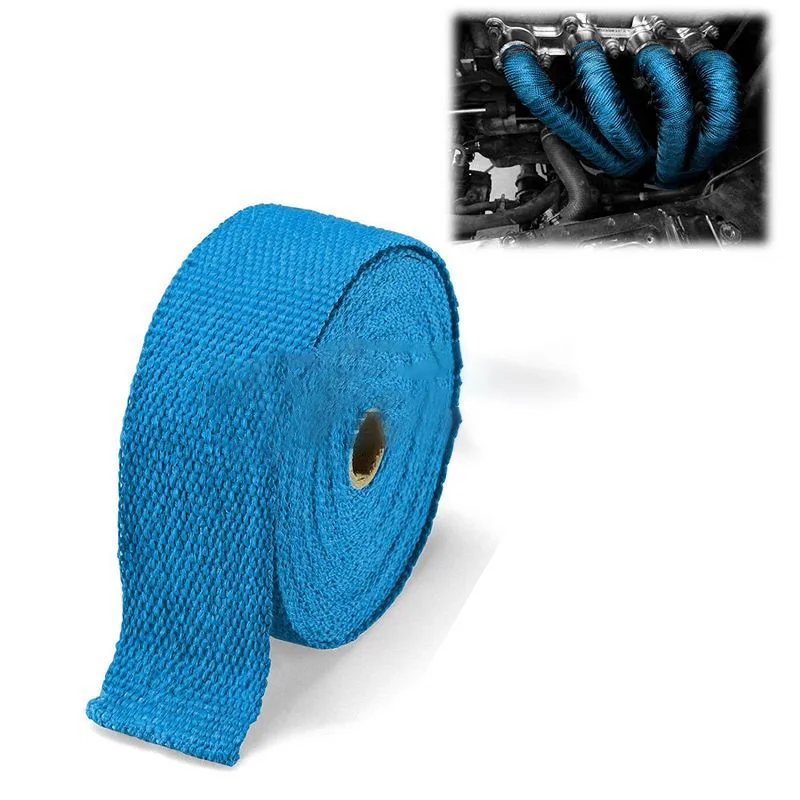 

5cm*1.5m Glass Fiber Tape Auto Exhaust Pipe Wrap Insulation 900-1200 Degrees Temperature Cotton Insulation Heat Wrapped Tape