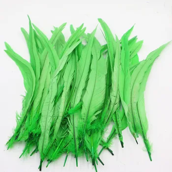 

100pcs/lot green Rooster feather Cock Tail Feather chicken feather