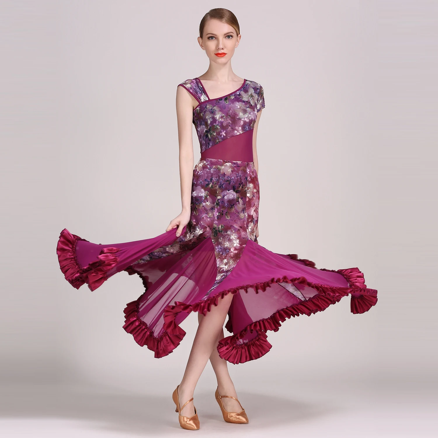 

YL318 and 78 Modern Dance Top Leotard and Skirt Suits Dance Dress Ballroom Costume Women Lady Evening Party Dress