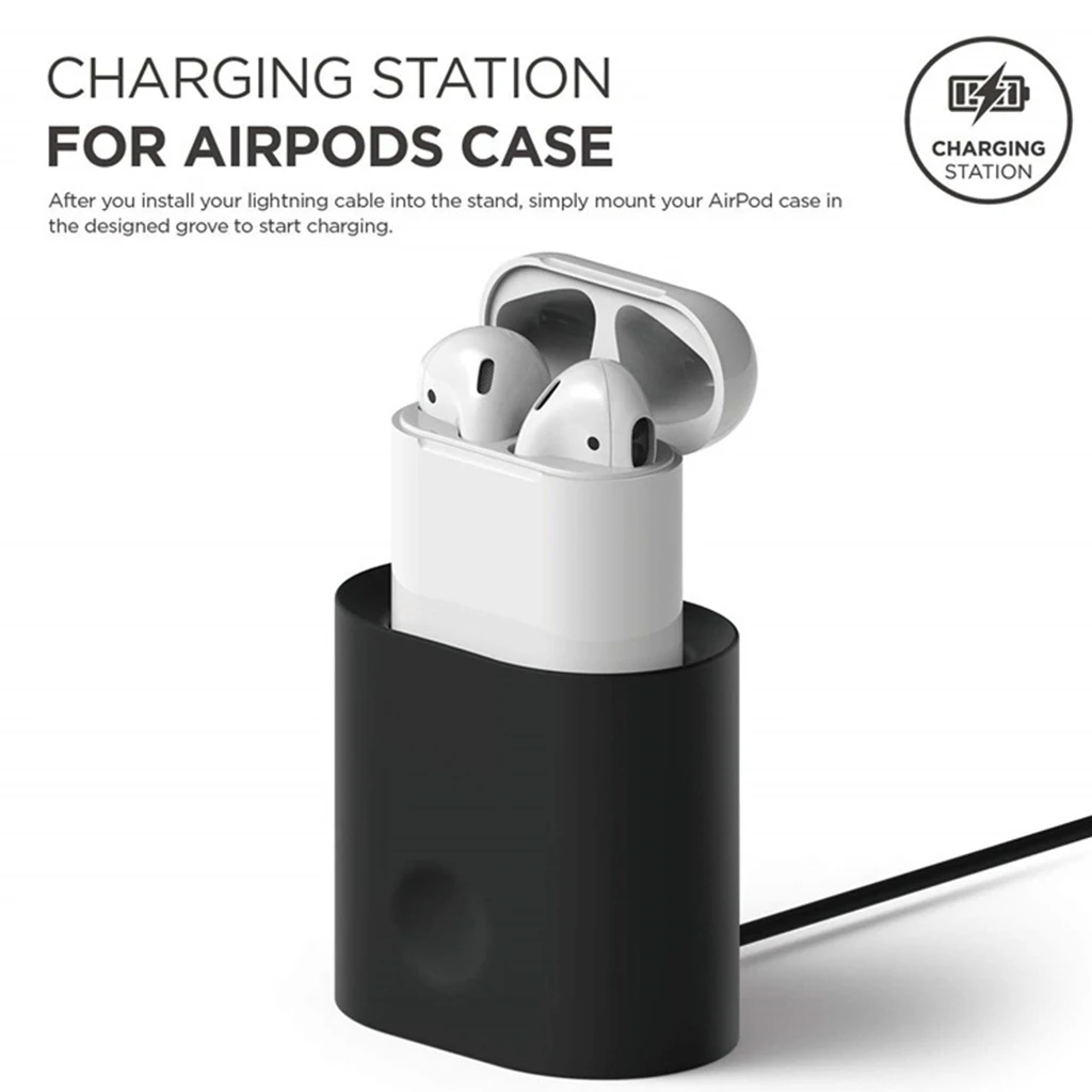 

Charging Dock Station Soft Silicone Mini Portable Desktop Charging Base Stand Holder Case Charger Stand For Airpods