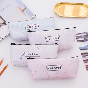 

New Fresh Simply PU Leathers Pencil Box School Pencil Case Stationery Pencilcase For Girls Office&School Supplies