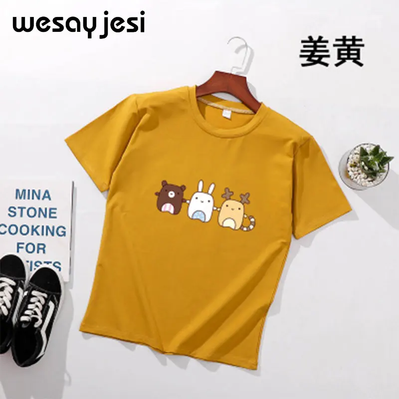 

Vetement Femme 2019 White Summer Short Sleeve Women O neck Letter Print Tshirt T-Shirt Women Tops Tee Shirt Harajuku T shirt