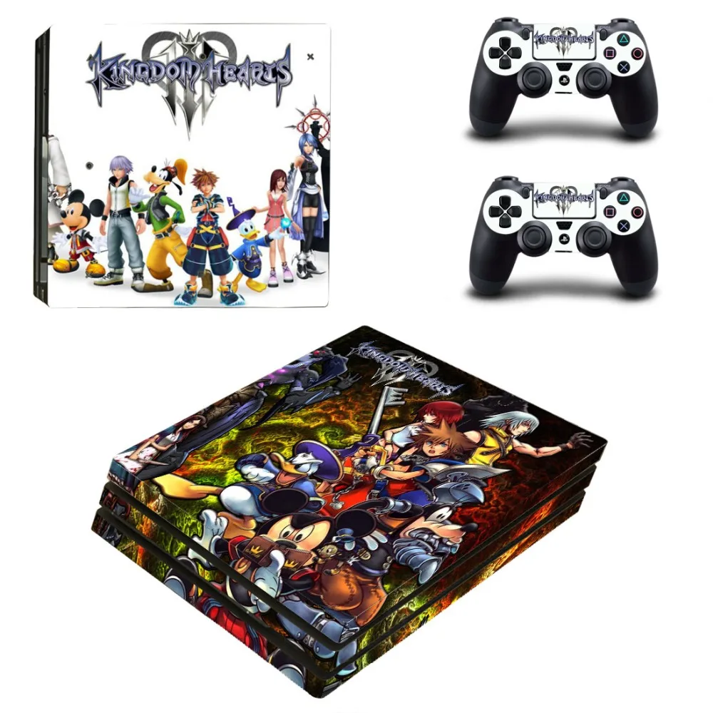 Игры Kingdom Hearts PS4 про кожу Стикеры наклейка для sony Игровые приставки 4 консоли и 2 контроллера PS4 про кожу Стикеры винил