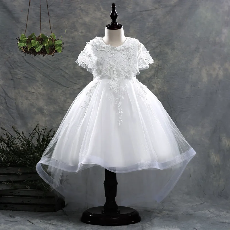 

Off white Flower Girl Dress Junior bridesmaid dress Wedding toddler dress Girl party dress Birthday dress with cap