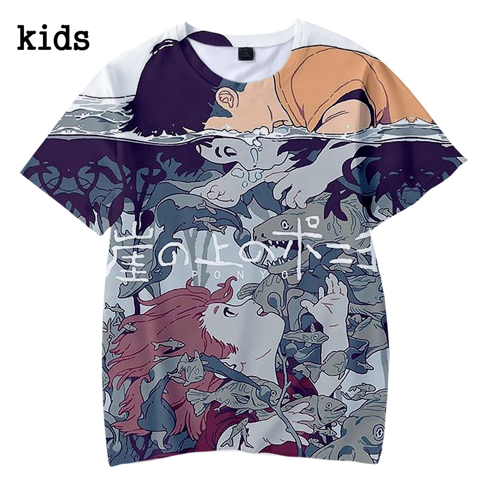 WYeter Ponyo On The Cliff Childrens Soft Short Sleeve Tshirt Black WYeter Ponyo On The Cliff Childrens Soft Short Sleeve Tshirt Black