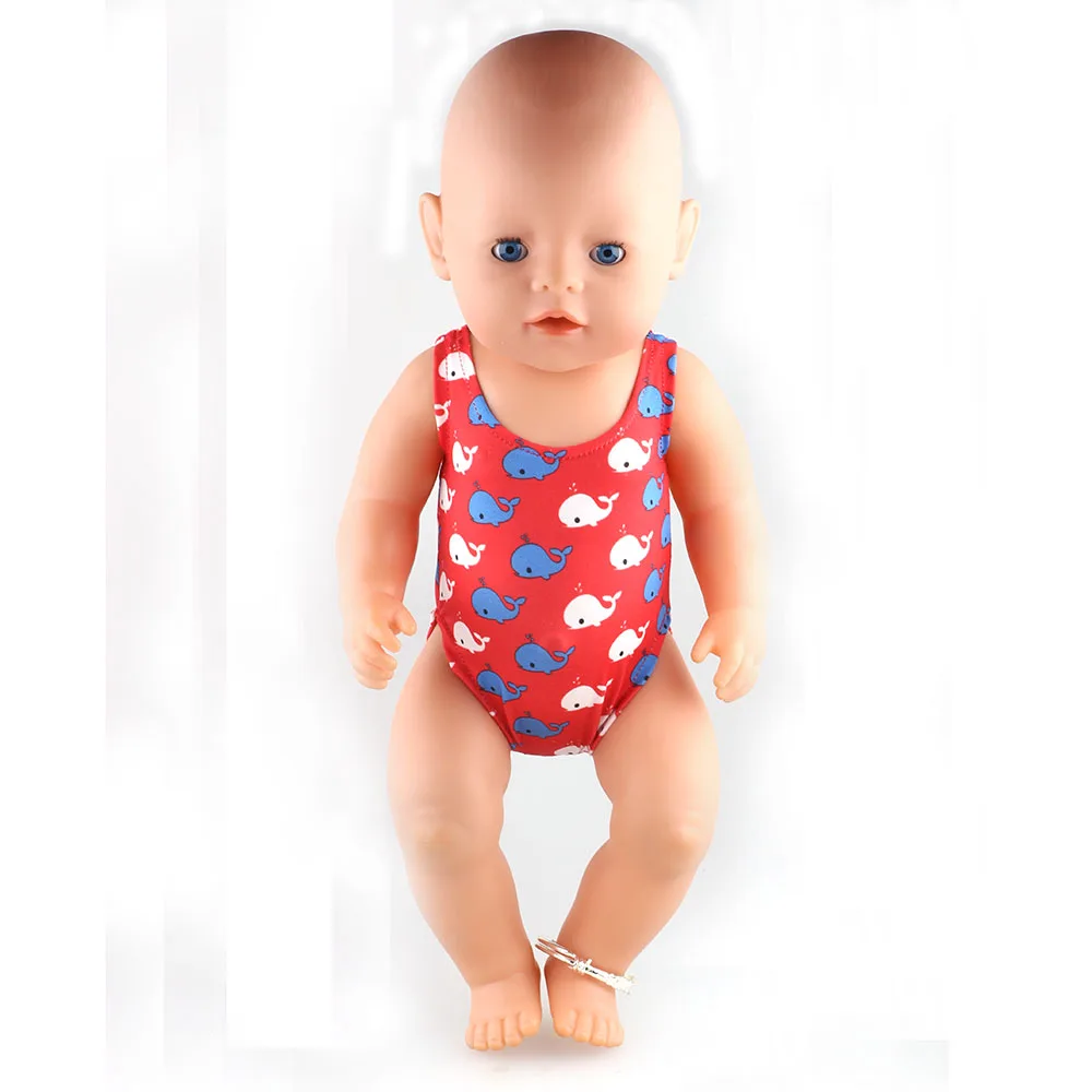 LUCKDOLL красные топы с напечатанным нижнее белье размер 18 дюймов американский 43 см