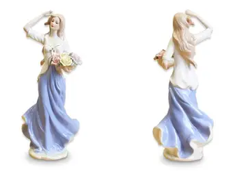 

Housewarming gift Beauty crane fairy cartoon beauty soft adornment 25-34CM beauty girl women ceramic arts crafts