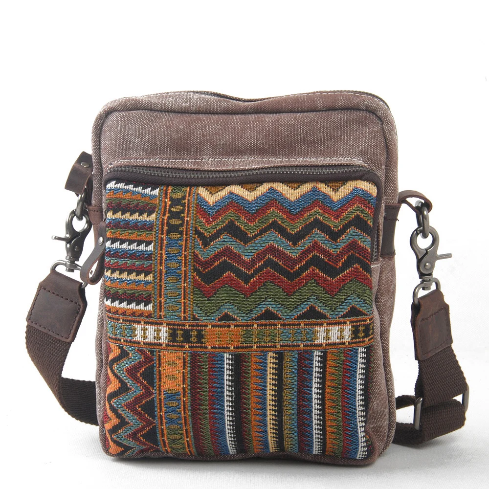 Тканевая Этническая сумка-мессенджер для женщин, национальная сумка на плечо, Женская Повседневная маленькая сумка с клапаном, женская сумка с вышивкой, дорожная сумка через плечо