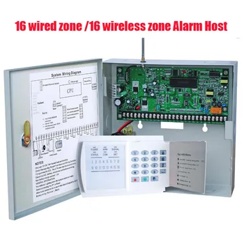 315MHZ 433MHZ 16 Zones Wired and 16 Wireless 2G 4G GMS Alarm Host Control Panel home security