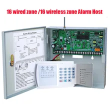 O Envio gratuito de Painel de Controle de Alarme de 16 Zonas Com Fio e 16 Sem Fio anfitrião do Alarme da segurança home sem fio e com fio