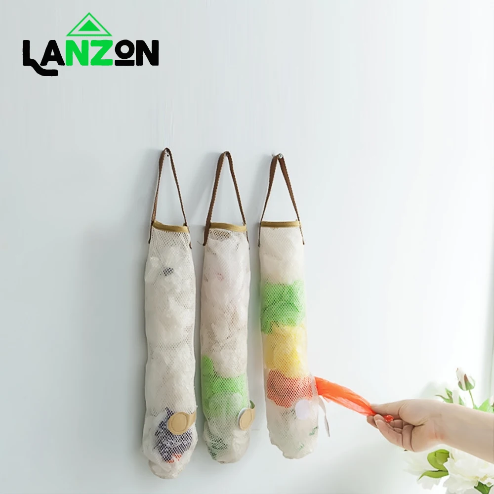 

Kitchen Garbage Trash Storage Bag Onion Holder Vegetable Potato Hanging Mesh Fruit Ginger Organizer Container Garlic Food Saver