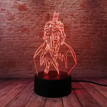 

Batman Luminous Model 3D Illusion LED NightLight Colourful Flashing Light Touch Desk Lamp Bruce Wayne Action & Toy Figures