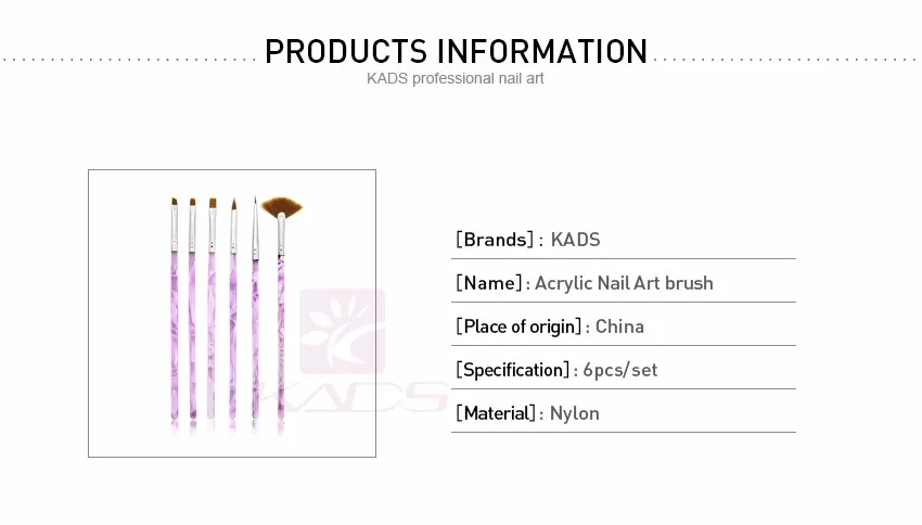 KADS Щетки Для Ногтей Искусство Ногтей Картина Акриловая Щетка Для Ногтей Кистей Для Рисования Живопись Ручка Колонок Акриловая Щетка Для Ногтей