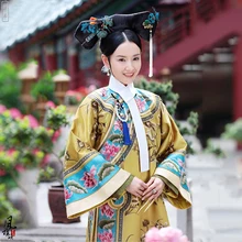 Костюм династии Цин Дун Цзе ланхуа деликатная вышивка Hanfu для последней игры в ТВ Королевская любовь во дворце