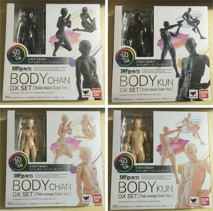 

Body Chan Pale Orange Black Color Body Kun DX Set 15cm Figma She/ he S.H.Figuarts With Prop Knife PVC Anime Action Figure
