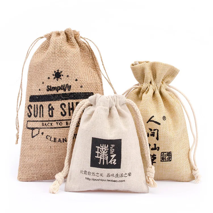 

Jewelry Bags Jute Drawstring Bag Bead Packaging Bags Gift PouchesADS