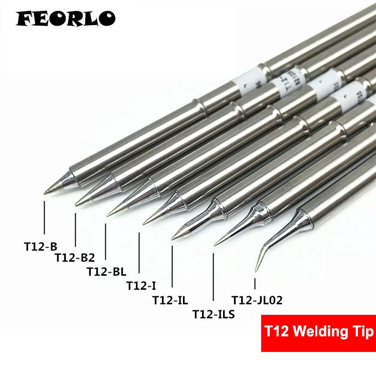 FEORLO 7 шт./лот ПАЯЛЬНЫЕ НАКОНЕЧНИКИ T12 T12-B B2 BL I IL ILS JL02 для припой HAKKO железные наконечники для пайки сварочные наконечники