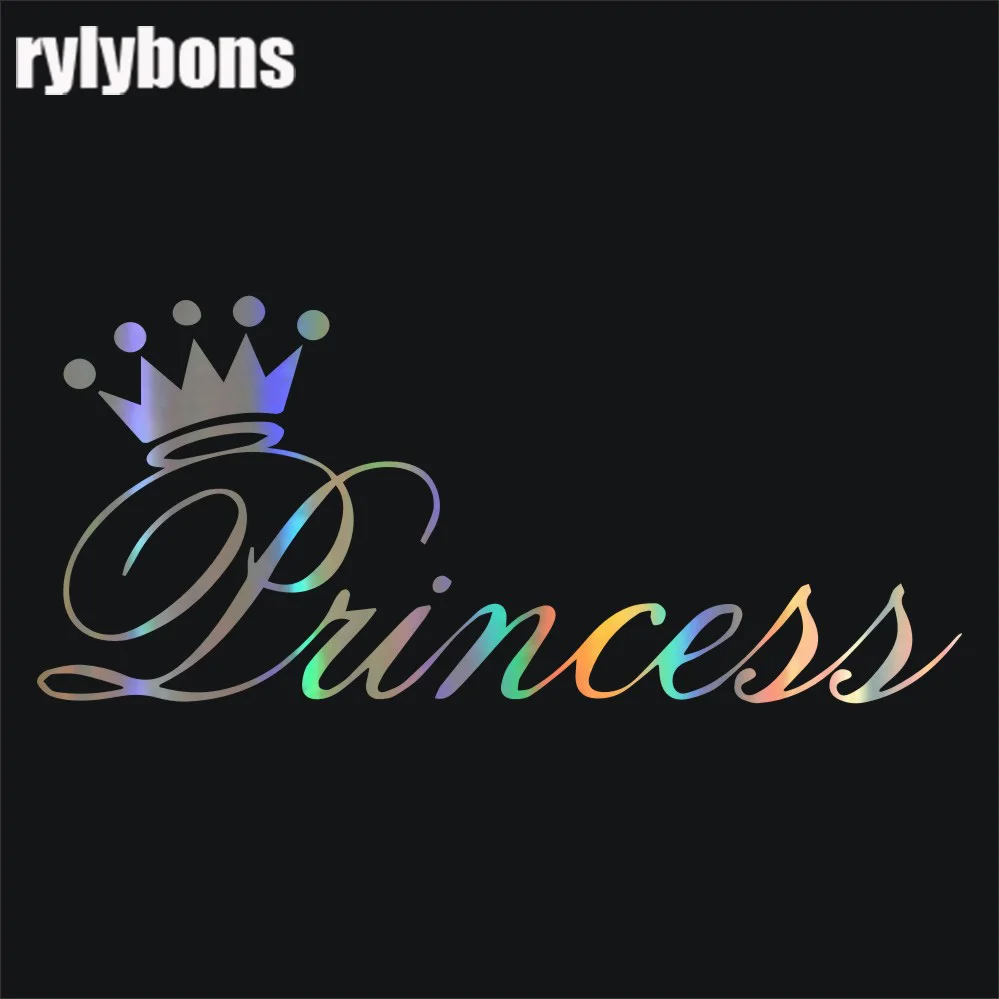 Rylybons Автомобильная наклейка аниме красивая принцесса Корона стены 25*15 см Авто