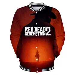 RED DEAD REDEMPTION 2 куртки мода Колледж аниме бейсбол куртки Kpop повседневное теплые 3D принт курточка бомбер пальто для будущих мам