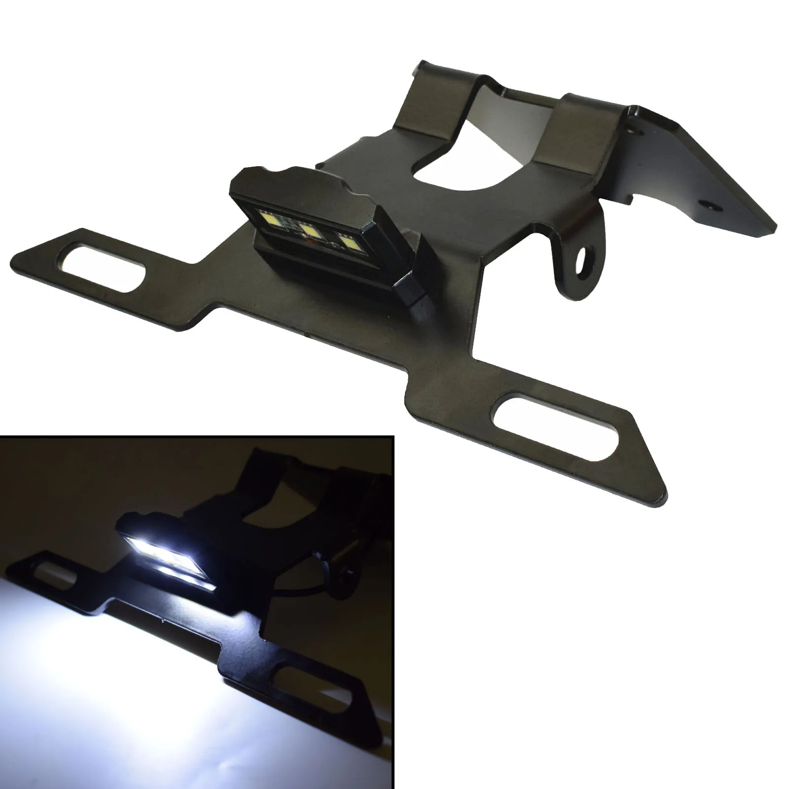 

Rear License Number Plate Frame Holder Bracket Tail Tidy Fender with Led Light For YAMAHA YZF-R15 YZFR15 V3 2017 2018 2019 2020
