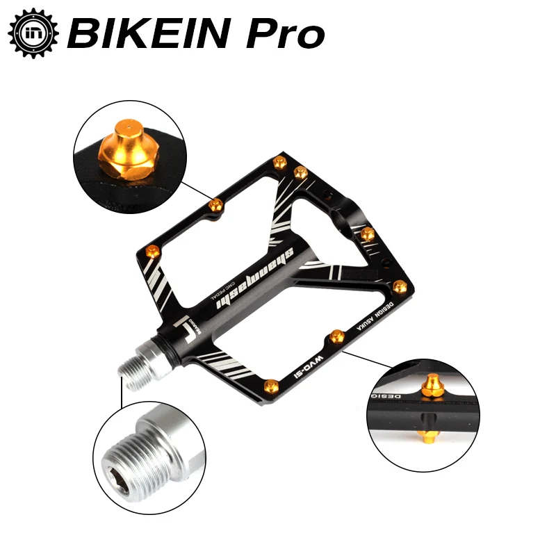 Ультралегкие алюминиевые педали BIKEIN для горного велосипеда с ЧПУ Нескользящие
