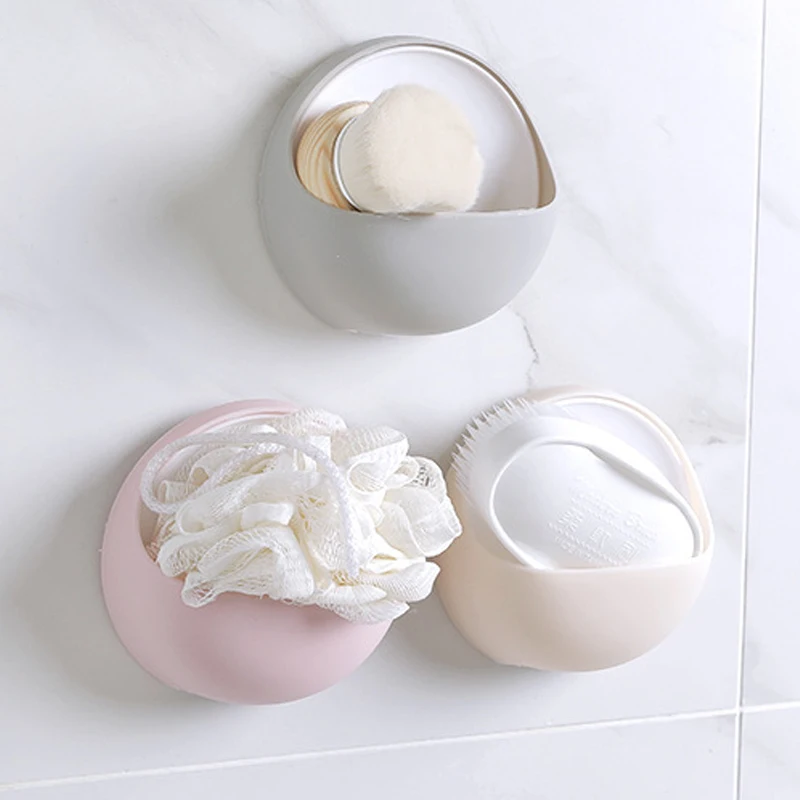 

Bathroom Suction Cup Soap Box Simple Soap Holder Wall Hanging Drain Rack Bathroom Shower Accessory