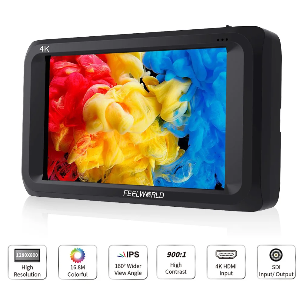 Feelworld S450 M 4 5 дюймов Камера полевой монитор HD 1280x800 IPS экран 3G SDI 4K HDMI внешний дисплей