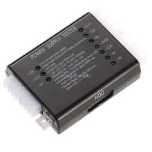 ПК компьютер ATX SATA HDD Тестер питания светодиодный индикатор 20 24pin PSU диагностический инструмент тестирование для анодного катода 12V 5V 3,3 V