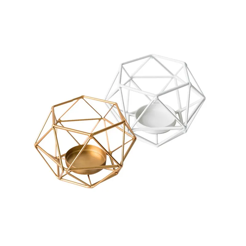 

Nordic Minimalist Geometric Metal Iron Candelabrum Creative Table Home Accessories Candlelight Dinner Wedding Decoration