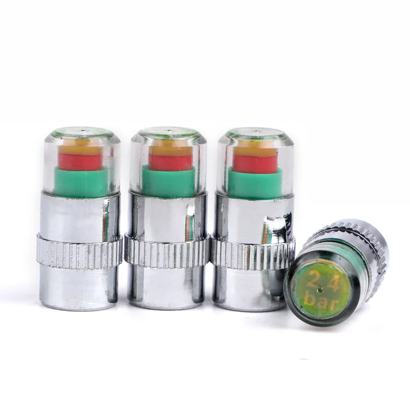 

4PCS Car Styling 2.4Bar 36PSI Car Tyre Tire Pressure Valve Stem Caps Sensor Eye Air Alert Tire Pressure Monitoring Tools Kit