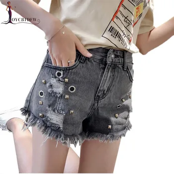

Hot sale Summer Women Shorts 2019 Fashion New Large size 3XL Female Denim Shorts Thin Loose High waist Ladies Short Pants TTT053