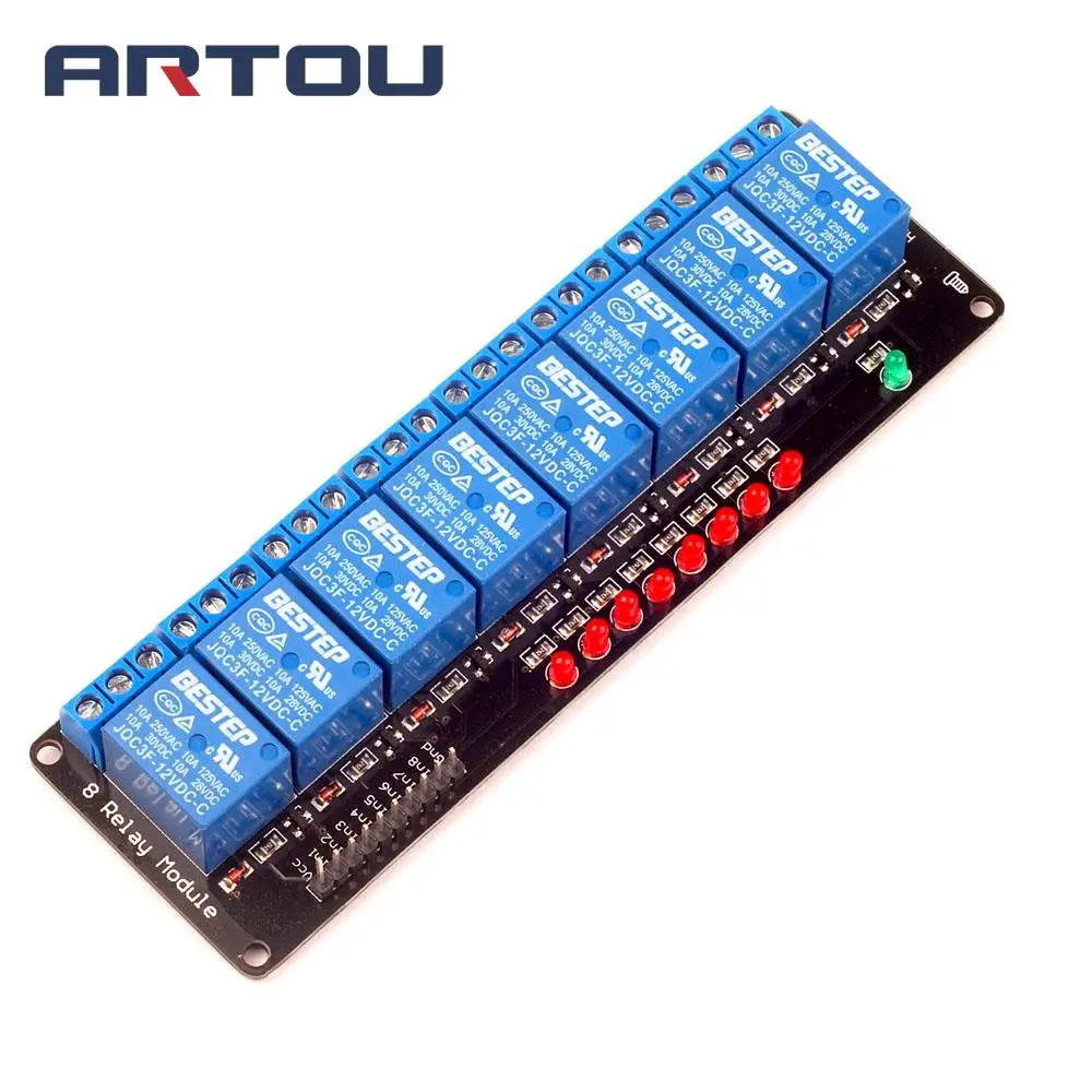 

1PCS Black 8 Channel Relay Module 12V Lamp for ARM PIC AVR DSP