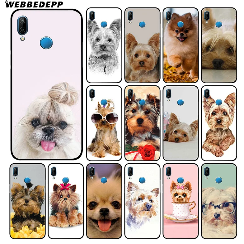 WEBBEDEPP Yorkshire terrier Dog Cute Soft Case For Huawei P30 P20 Pro P10 P9 Lite 2017 P Smart 2019 &amp Nova 3 3i Y9 |