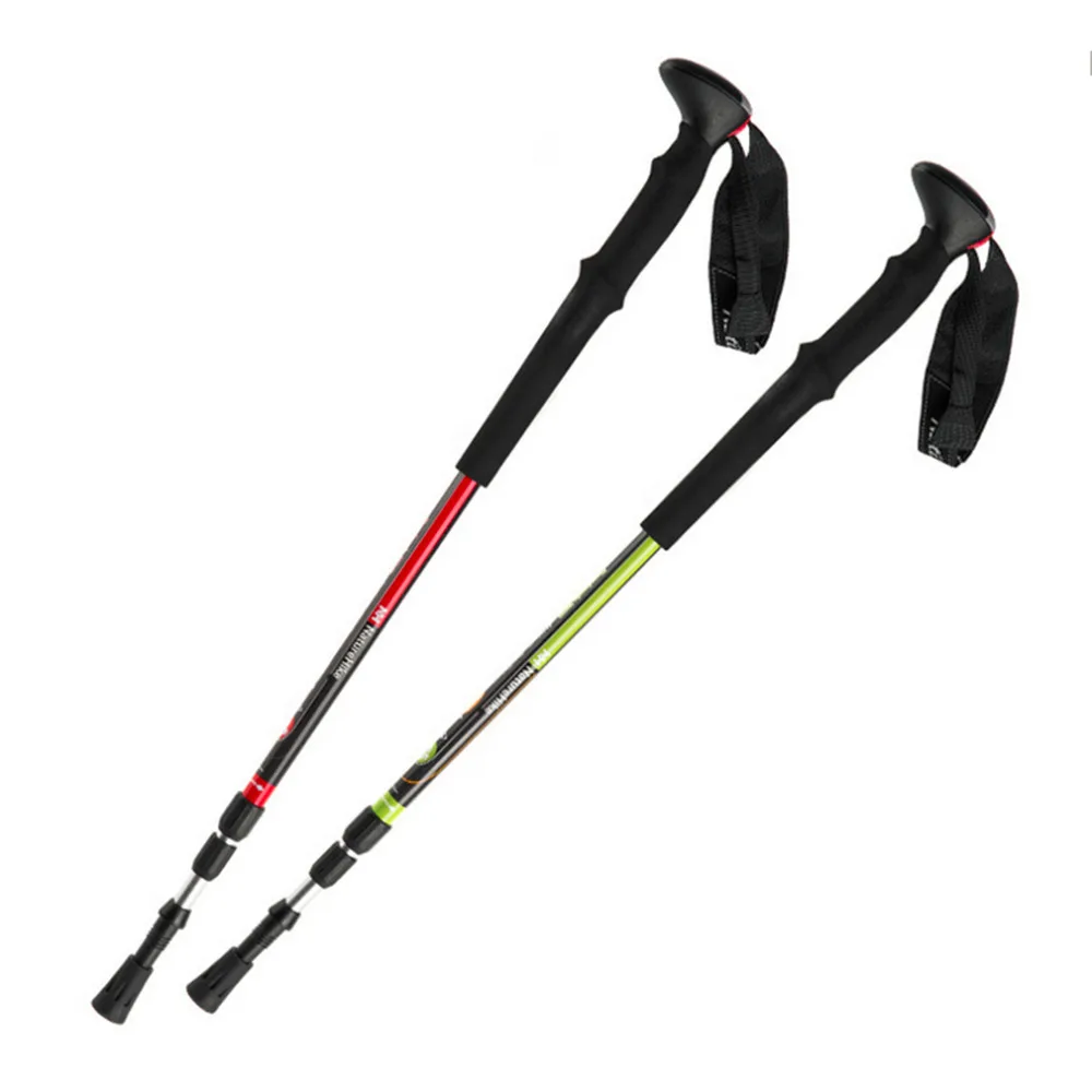 HWPro Walking Hiking Sticks Foldable Handle Cane Adjustable 3 Sections