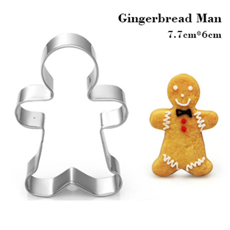 Gwhole 3 Piezas Moldes Para Pan De Jengibre Navidad Cortadores De Acero Inoxidable Galletas De Jengibre Forma Hombre De Jengibre En Tamanos Varios Utensilios Chadamantra Utensilios De Reposteria