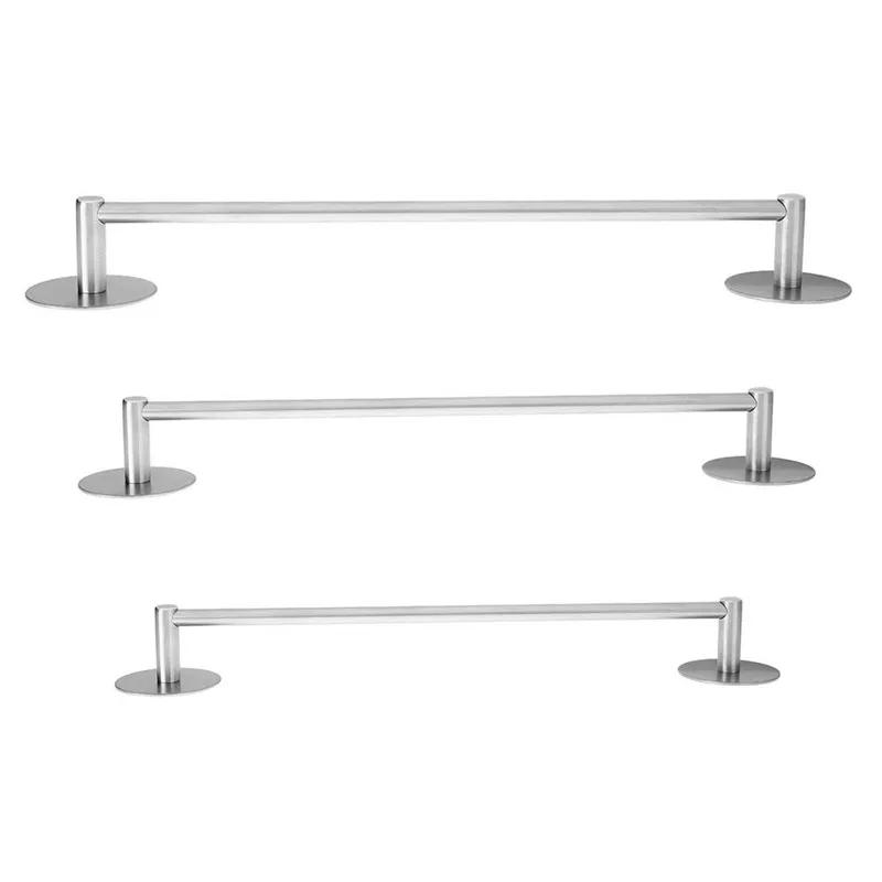

Self Adhesive Stainless Steel Towel Shelf Bedroom Balcony Storage Holder Bathroom Accessories Towel Bar Clothes Holder