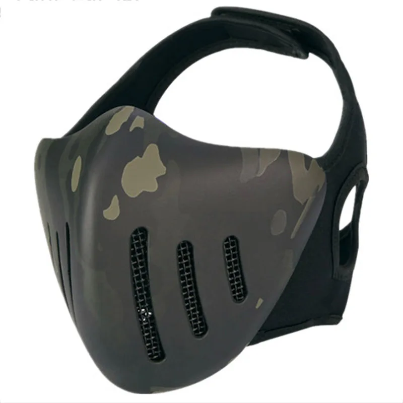 Tactical Airsoft Cool Half Face Mask CS Game Paintball Mask Halloween