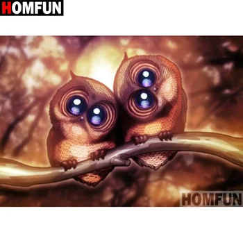 

HOMFUN Full Square/Round Drill 5D DIY Diamond Painting "Cartoon owl" Embroidery Cross Stitch 5D Rhinestone Home Decor A17640