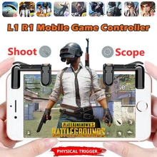Pubg мобильного телефона кнопка игры бесплатно огонь L1 R1 мобильный игровой контроллер стрелять кнопка запуска pugb геймпад джойстик L1R1 Shooter