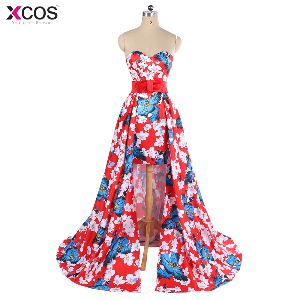 floral dress long back short front