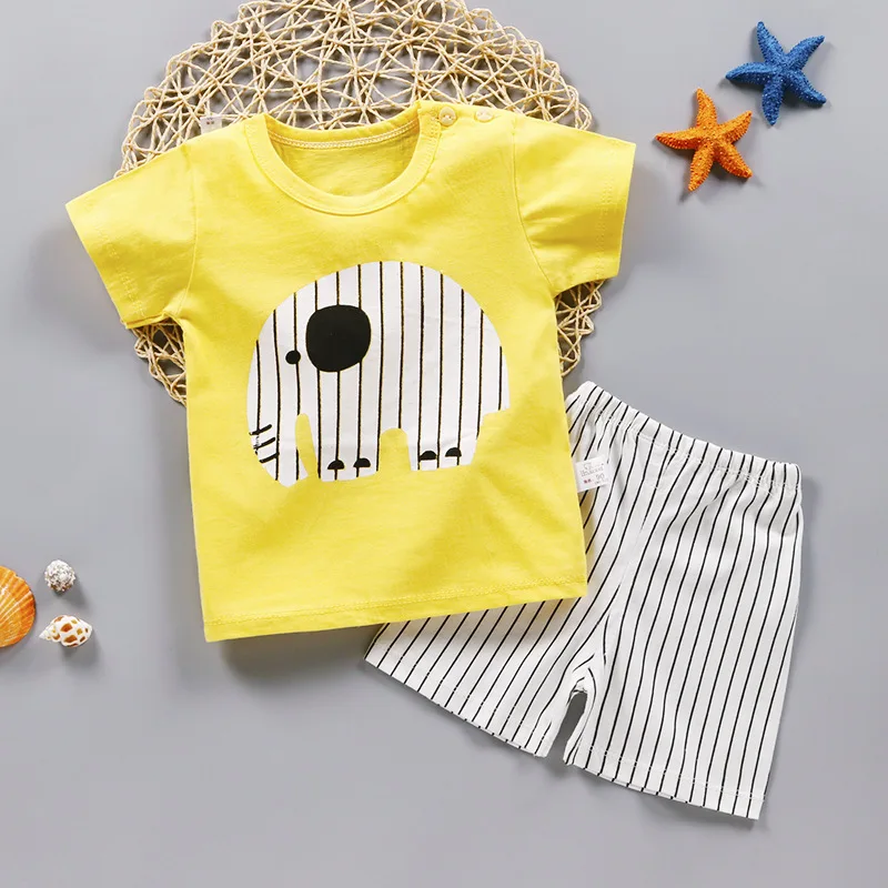 Children Short Sleeve Set Pure Cotton Girl Summer Boys Shorts Baby Baby Clothes Korean Children's Wear 2019 Free Shipping Children Short Sleeve Set Pure Cotton Girl Summer Boys Shorts Baby Baby Clothes Korean Children's Wear 2019 Free Shipping