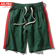 AELFRIC шорты в полоску сбоку мужские короткие спортивные штаны летние бегунов хип хоп Шорты повседневные хлопковые модные Swag уличная одежда HE11