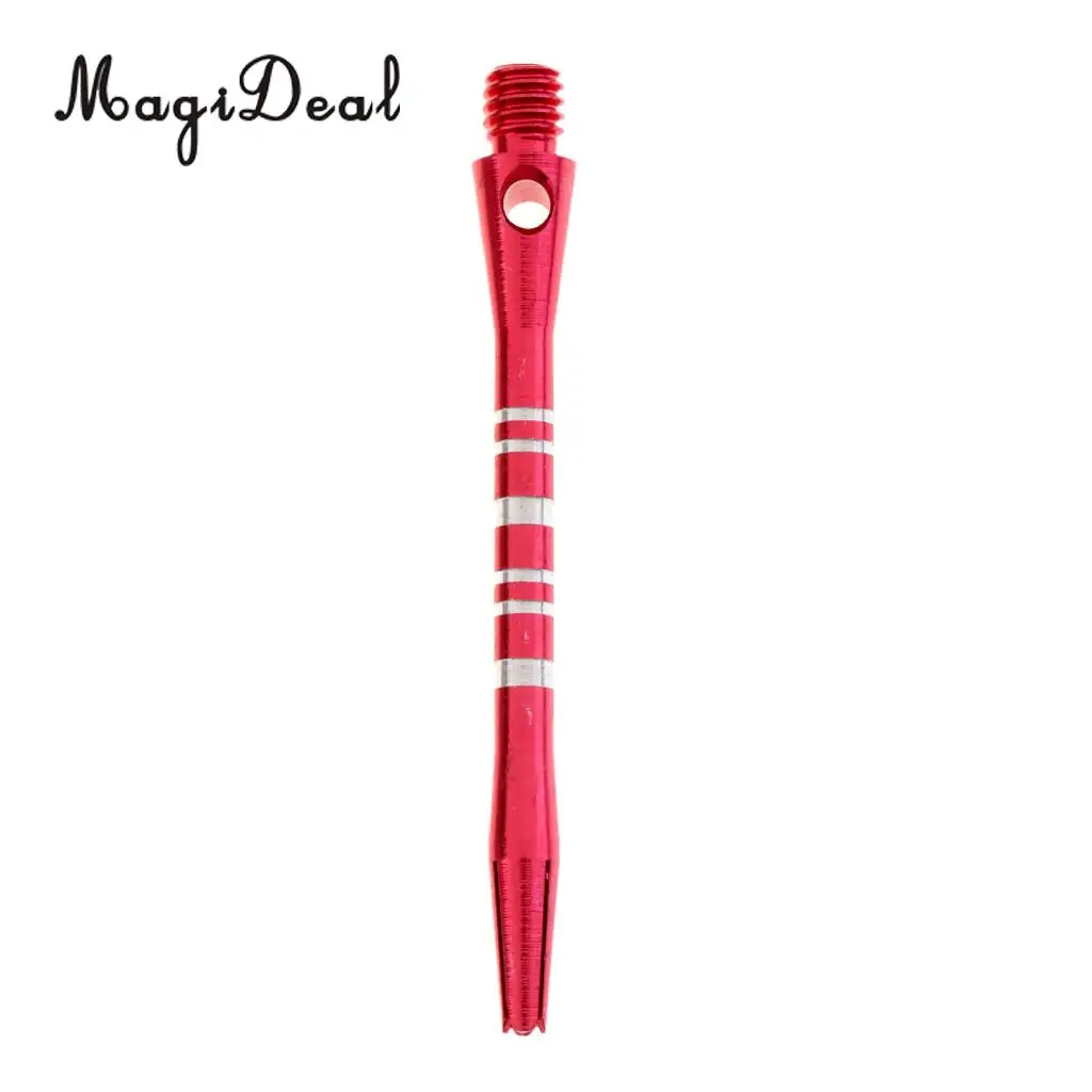 MagiDeal 10 Pieces Aluminium Alloy 52mm 2BA Re-Grooved Dart Shafts Stems Throwing -  Red