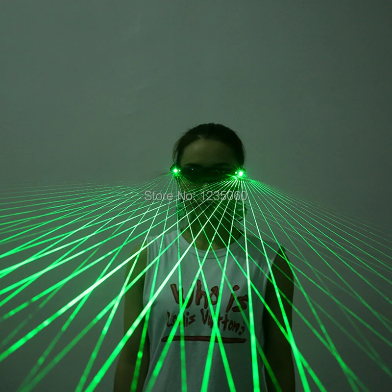 Red/Green Party Bar DJ Led Light Mask Wireless Laser Glasses Luminous  Lighting