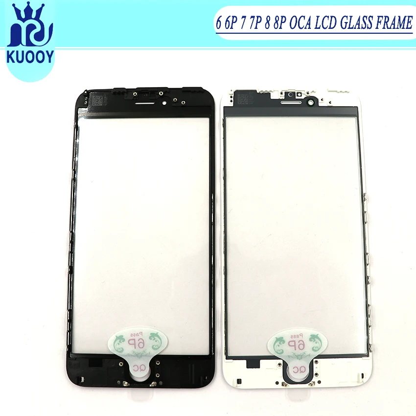 Новые 3 в 1 Touch Панель для iPhone 5/5S/6/6 S/7/8 плюс спереди Стекло объектив + рамка ободок