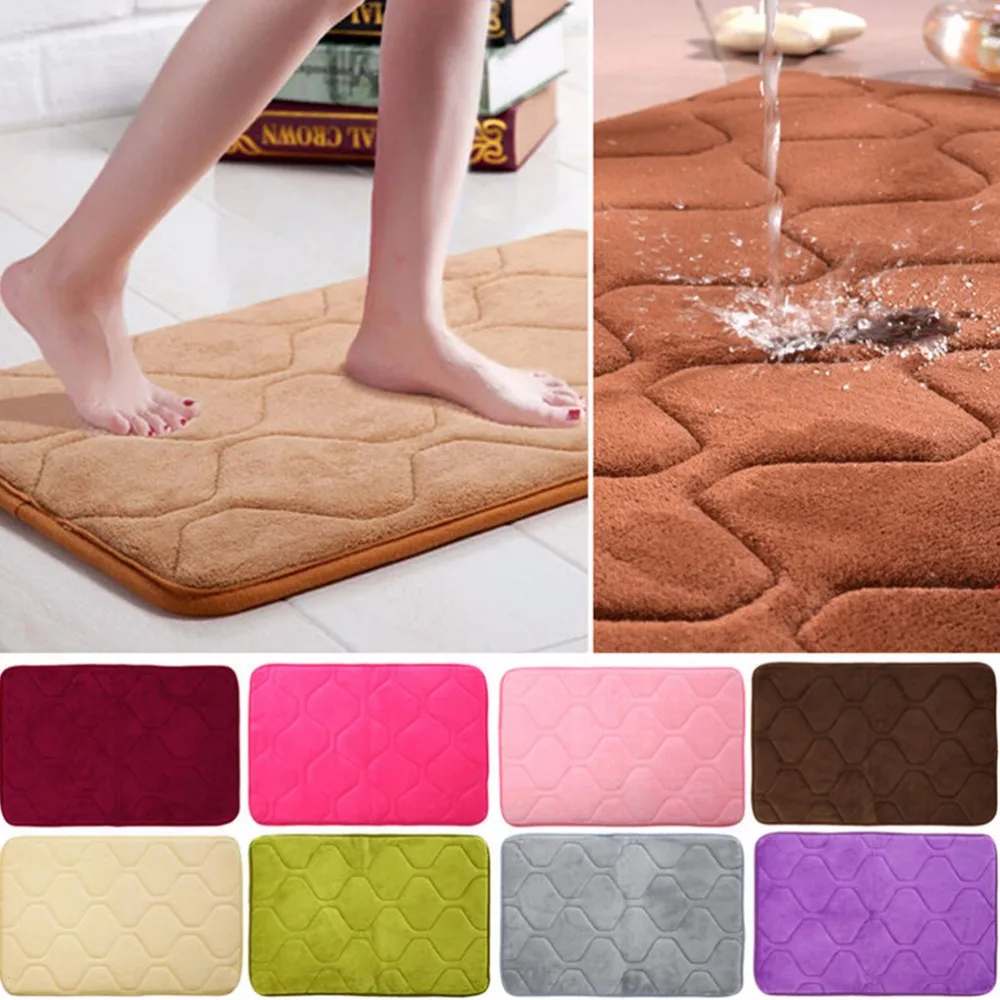 Frog Shadows Green Non-slip Bathroom Bedroom Soft Mat Carpet Rugs Carpet 40*60cm 