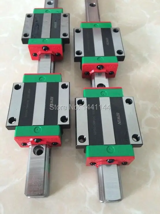 

2 X original HIWIN linear rail HGR15 -1000/580/400mm + 10pcs HGW15CA blocks for cnc router